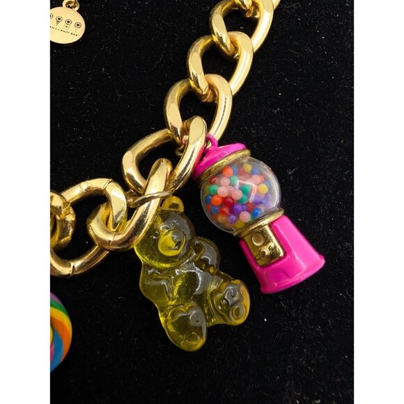 Dylans Necklace Gold Chain w/charms Lollipop Chocolate Candy Swed. Fish Rare vtg - Picture 15 of 16